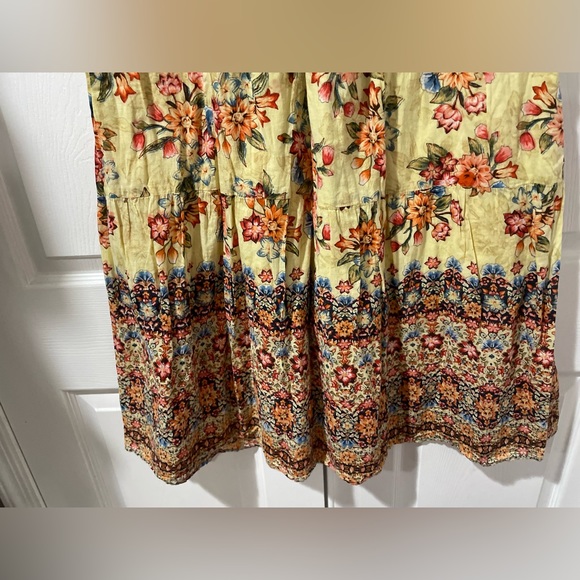 MARISOL Brand Sz- 1X Yellow Floral Sleeveless Maxi Dress - Picture 4 of 5